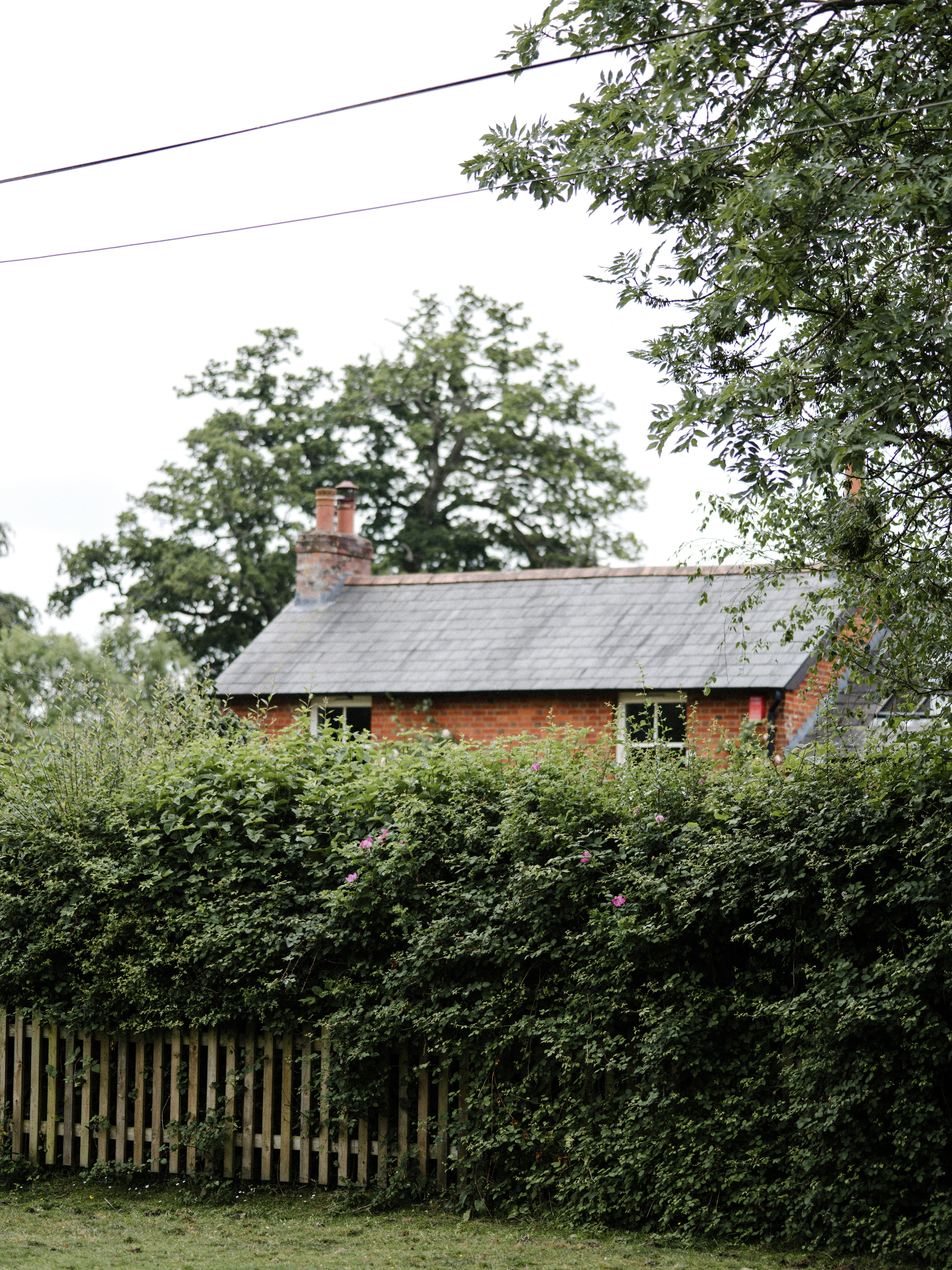Well-maintained wooden fence bordering a landscaped property